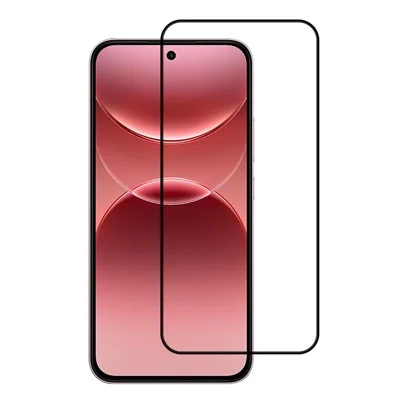 Pour Oppo A7 Pro 5G Protecteur d'écran intégral Film clair HD en verre adhésif complet avec impression en soie - Noir