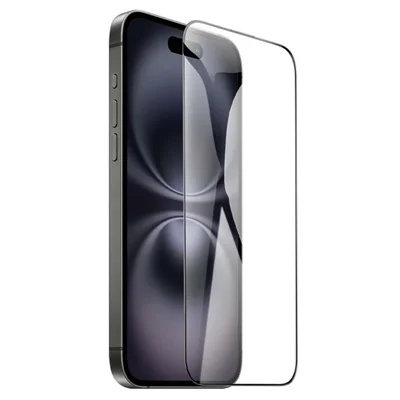 HOCO A999 for iPhone 16  /  15 Screen Protector 0.4mm Lithium Aluminium-silicon Glass Eye Protection HD Full Screen Film - Black