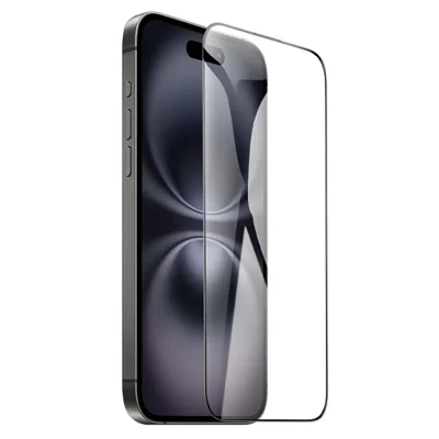HOCO A999 for iPhone 16 Plus  /  15 Plus Screen Protector 0.4mm Lithium Aluminium-silicon Glass Eye Protection HD Full Screen Film - Black