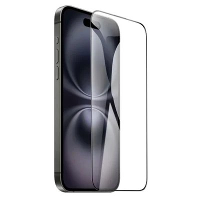 HOCO A888 for iPhone 16 Plus  /  15 Plus Screen Protector Anti-static Full Screen Cover HD Tempered Glass Film - Black