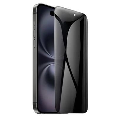 HOCO A888 Plus for iPhone 16 Plus  /  15 Plus Privacy Screen Protector Anti-Scratch Tempered Glass Full Screen Film - Black