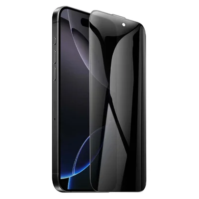 HOCO A888 Plus for iPhone 16 Pro Max Privacy Screen Protector Anti-Scratch Tempered Glass Full Screen Film - Black