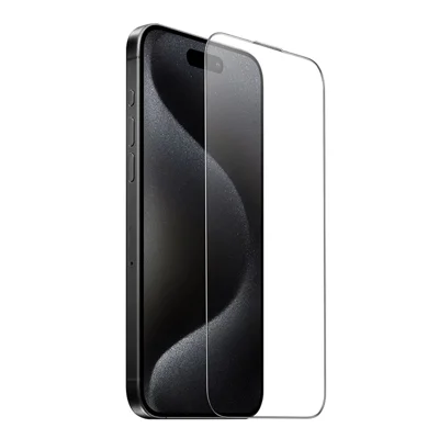 HOCO A34 for iPhone 16 Pro Screen Protector 9D Large Arc Edge Full Coverage Dustproof Tempered Glass Film - Black