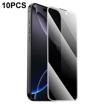 HOCO G20 10 stuks voor iPhone 16 Pro Max Privacy Screen Protector Anti Spy Hoge Aluminium-silicium Glas Volledig Schermfilm (Zonder randversie) - Zwart