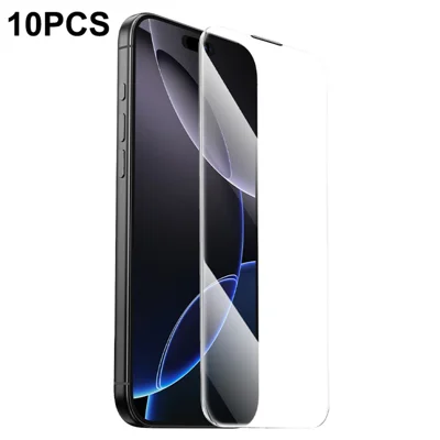 HOCO G19 10 stuks voor iPhone 16 Pro Max Screen Protector Volledig Scherm HD Glasfilm van Hoogwaardig Aluminium-siliciumglas (Zonder Randversie) - Transparant