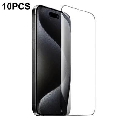 HOCO G14 10 stuks voor iPhone 16 Pro Max Screen Protector 0,33 mm Hoge aluminium-siliciumglas Volledige dekking HD Folie - Transparant