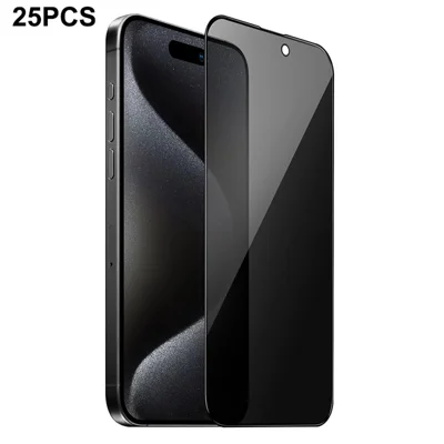 HOCO G11 25 stuks voor iPhone 16 Pro Max Privacy Screen Protector Anti Spy Hoge aluminium-siliciumglas Volledige dekking Film - Zwart