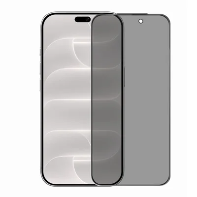 RURIHAI for iPhone 18 Pro Privacy Screen Protector AR Anti-Reflective High Aluminium-Silicon Glass Film - Black