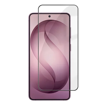  Protector de pantalla completa Ultra HD para Samsung Galaxy S27, protector de vidrio de silicio-aluminio de alta resistencia 9H+, borde negro impreso en seda, transparente