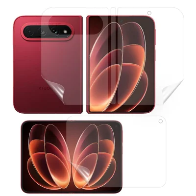 Voor Xiaomi 18 Fold Screen Protector Set PET Matte Front- en Achterkant Beschermfolie - Transparant