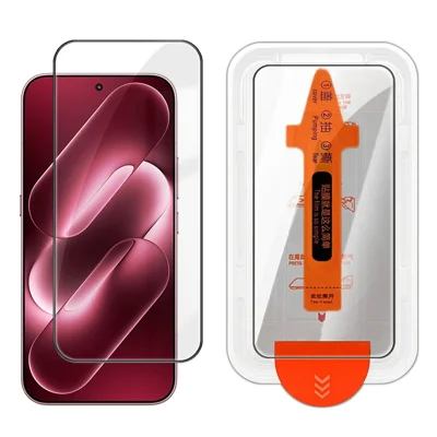  For Xiaomi 18 Pro Full Screen Protector HD Clear Silk Printing High Aluminium-silicon Glass Film with Dust Removal Installation Frame - Transparent