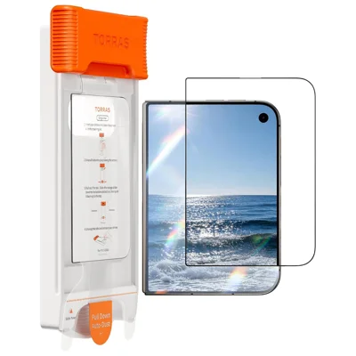 TORRAS OrigArmor Series for iPhone Duo Full Screen Protector HD Shatterproof 9H Tempered Glass with Automatic Alignment Tool - Transparent