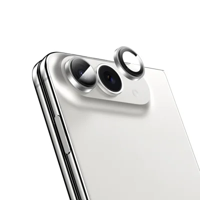 ZGA für iPhone Duo Kameraobjektivschutz-Set AR Hoch-Aluminium-Silizium-Glas + Aluminiumlegierungsring Objektivschutz - Silber