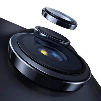 TORRAS For iPhone Duo Camera Lens Protector Tempered Glass Clear Lens Film - Navy Blue