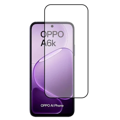 Für Oppo A6k 5G Displayschutz Seidendruck Vollkleber Vollständige Abdeckung Gehärtetes Glas Displayschutzfolie - Schwarz