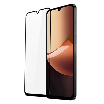 DUX DUCIS for Xiaomi Redmi 17C 5G Full Screen Protector 2.5D Flat Screen Medium Alumina Glass, HD Clear - Black