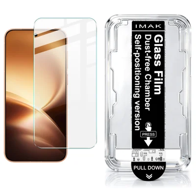  IMAK for vivo X500 Pro 5G H Series Tempered Glass Screen Protector Film with Dust-free Installation Tool (NOT Complete Covering) (Fingerprint Unlock) - Transparent