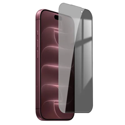  For iPhone 18 Pro Max Privacy Full Screen Protector AR Anti-Reflective High Aluminium-silicon Glass Anti-Spy Film - Black