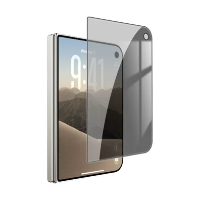Für iPhone Duo Datenschutz-Vollschirm-Schutz AR-Blendfreier Hochwertiger Aluminium-Silicium-Glas Anti-Spionage-Folie - Schwarz