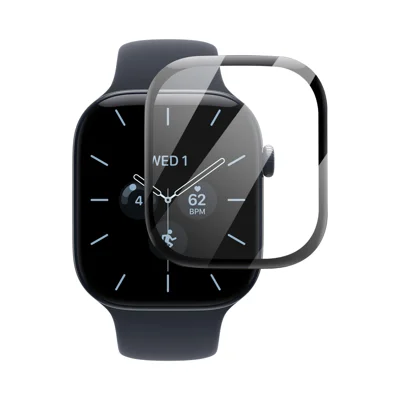  HAT PRINCE für Apple Watch Series 12 42 mm ENKAY Hat-Prince Vollständiges gehärtetes Glas 3D-gekrümmter Rand Full-Coverage HD-Bildschirmschutz - Schwarz