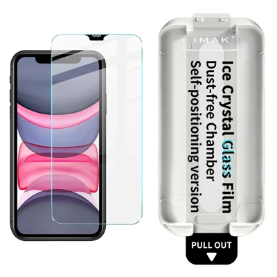  IMAK for iPhone XR 6.1 inch / iPhone 11 Screen Protector Ice Crystal Anti-Scratch Tempered Glass Film with Dust-free Installation Tool - Transparent