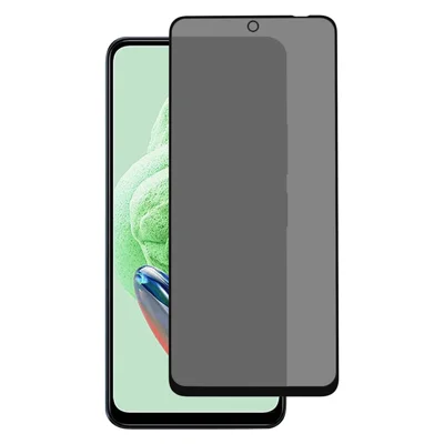 Displayschutzfolie aus hochwertigem Aluminium-Silizium-Glas mit Anti-Spionage-Funktion für Xiaomi Redmi Note 12 5G (China) / (Indien) / (Global) / Poco X5 5G, Vollbildschutz