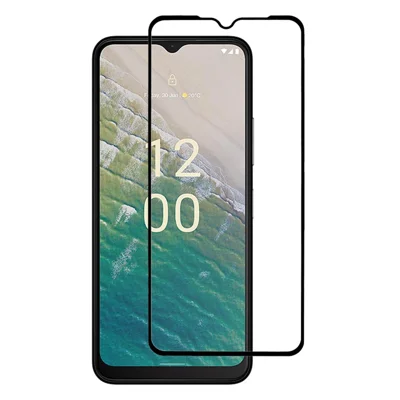 Für Nokia C32 Phone Screen Protector Silk Printing Tempered Glass Full Glue Full Screen Film