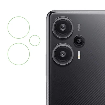 För Xiaomi Redmi Note 12 Turbo / Poco F5 5G Mjuk Sodakalkglaskameraobjektivskyddsfilm HD Skråskyttskydd Bakre Kameraobjektivskydd