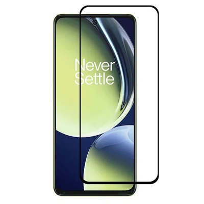 Film de protection en verre trempé avec impression de soie pour OnePlus Nord CE 3 Lite 5G / Nord N30 5G, bord noir, bord incurvé 2,5D, protection d'écran complet pour téléphone