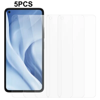 5 szt. folia ekranowa do Xiaomi 11 Lite 5G NE / Mi 11 Lite 4G / 5G, 2,5D łuk, 0,3 mm, ochronnik ekranu ze wzmocnionego szkła