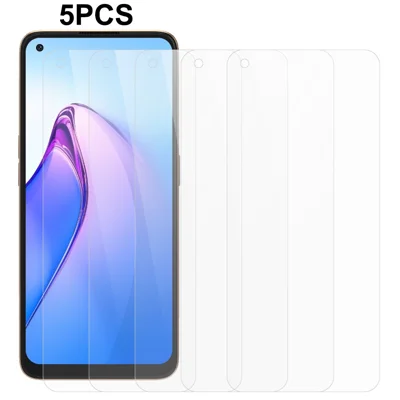 5PCS Per Oppo Reno8 5G (Versione globale) Protezione dello schermo in vetro temperato anti-polvere 2.5D 0.3mm