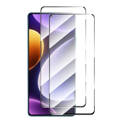 ENKAY HAT PRINCE 2 SZT. na Xiaomi Redmi Note 12 Turbo / Poco F5 5G Folia Ekranowa z Sitodruku 9H 2.5D 0,26 mm Ochrona ze Szkła Aluminium-Krzemowego