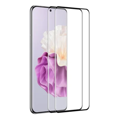 ENKAY HAT PRINCE 2 шт. для Huawei P60 / P60 Pro / P60 Art, защитное стекло на весь экран, полное склеивание, 0,26 мм, 9H, 3D закаленное стекло с закругленными краями, поддержка разблокировки по отпечатку пальца