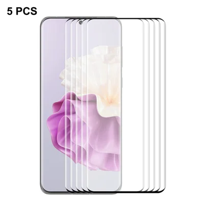 ENKAY HAT PRINCE 5 шт. для Huawei P60 / P60 Pro / P60 Art, защитное стекло с 3D изогнутыми краями, закаленное стекло с боковым нанесением клея, поддержка разблокировки по отпечатку пальца