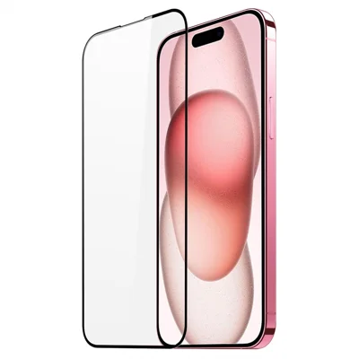 DUX DUCIS til iPhone 15 Fuldskærmsskytte 2.5D Flad skærm Medium Alumina Glas HD Klart Film