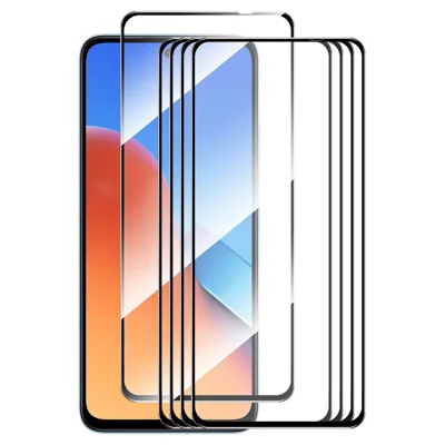 ENKAY HAT PRINCE 5 SZT. do Xiaomi Redmi 12 4G Folia Ekranowa z Jedwabnym Drukiem 9H 2.5D 0,26 mm Ochrona z Wysokiej Szklanej Taśmy Aluminiowo-Krzemowej