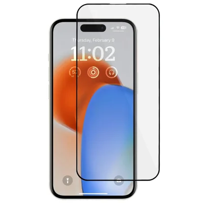 Voor iPhone 15 Pro Max Silk Printing Full Glue Volledig Schermbeveiliging Hoog Aluminium-siliciumglas Antistatisch Film