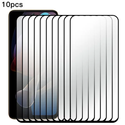 RURIHAI 10 Piezas para Xiaomi Redmi Note 12R Pro 5G Película de vidrio de aluminio-silicio de alta 2.5D 0.26mm Protector de pantalla de endurecimiento secundario 