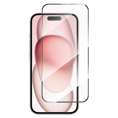 ENKAY HAT PRINCE для iPhone 15 Plus 2.5D 0.26mm Screen Protector Silk Printing Full Glue High Aluminium-silicon Glass Film