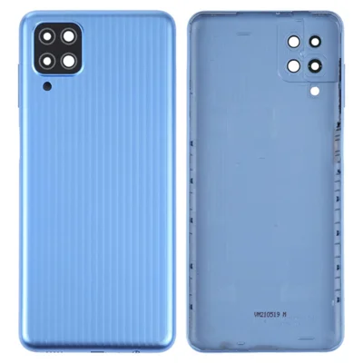 For Samsung Galaxy M12 M127 Battery Housing with Camera Lens Cover - Blue