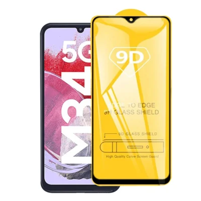 Full Screen Covering Film for Samsung Galaxy F34 5G / M34 5G , Side Glue Tempered Glass Phone Screen Protector