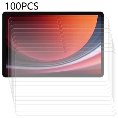 100Pcs Screen Protector for Samsung Galaxy Tab S11 / S10 Lite / S9 / S8 / S7 Ultra Clear Tempered Glass Film (No Package, with Wipes Set, Dust-absorber, Guide Sticker)