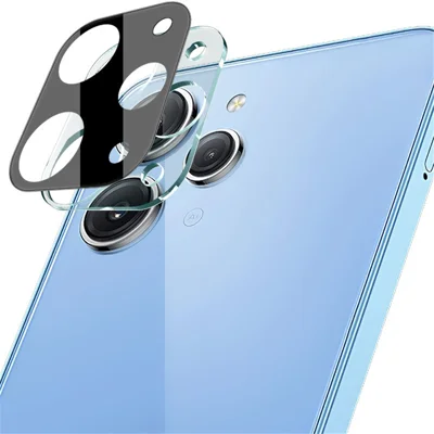 IMAK For Xiaomi Redmi 12 4G Camera Lens Film Tempered Glass Lens Protector+Acrylic Lens Cap (Black Version)