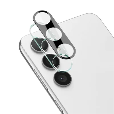 IMAK Tempered Glass Lens Film for Samsung Galaxy S23 FE, Camera Lens Protector+Acrylic Lens Cap (Black Version)
