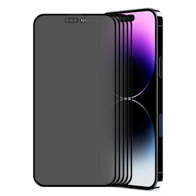 ENKAY HAT PRINCE 5Pcs Screen Protector per iPhone 15 Pro, film antiriflesso in vetro temperato anti-spia a 28 gradi
