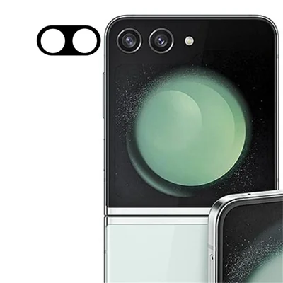 ENKAY HAT PRINCE dla Samsung Galaxy Z Flip5 5G HD Ochronnik Obiektywu Aparatu Szklana Folia Ochronna z Hartowanego Szybkiego Szkła - Czarny