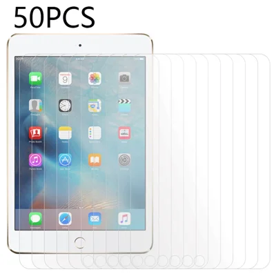 Großpackung 50 Stück, Displayschutzfolie aus gehärtetem Glas für iPad mini 4 / mini (2019), 7,9 Zoll, klar, stoßfest