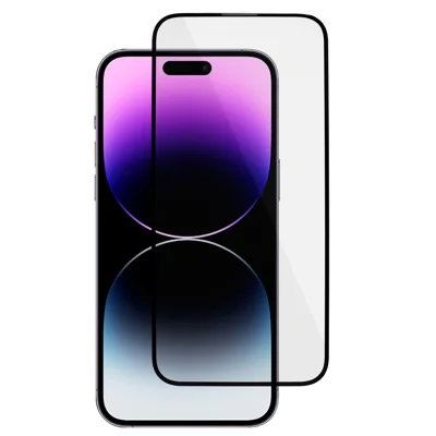 Para iPhone 15 Pro HD Filme de Tela Transparente 20D Vidro Temperado Seda Impressão Cobertura Total da Tela Protector