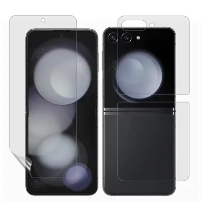 Para Samsung Galaxy Z Flip5 5G 1 Juego de Película de Hidrogel TPU+PET Protector de Pantalla Completo + Película Trasera