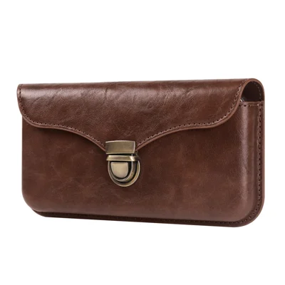 6,1-Zoll-Telefonbauchtasche, horizontaler Gürtelhalter aus Kunstleder, Smartphone-Etui - 6,1-Zoll / Braun